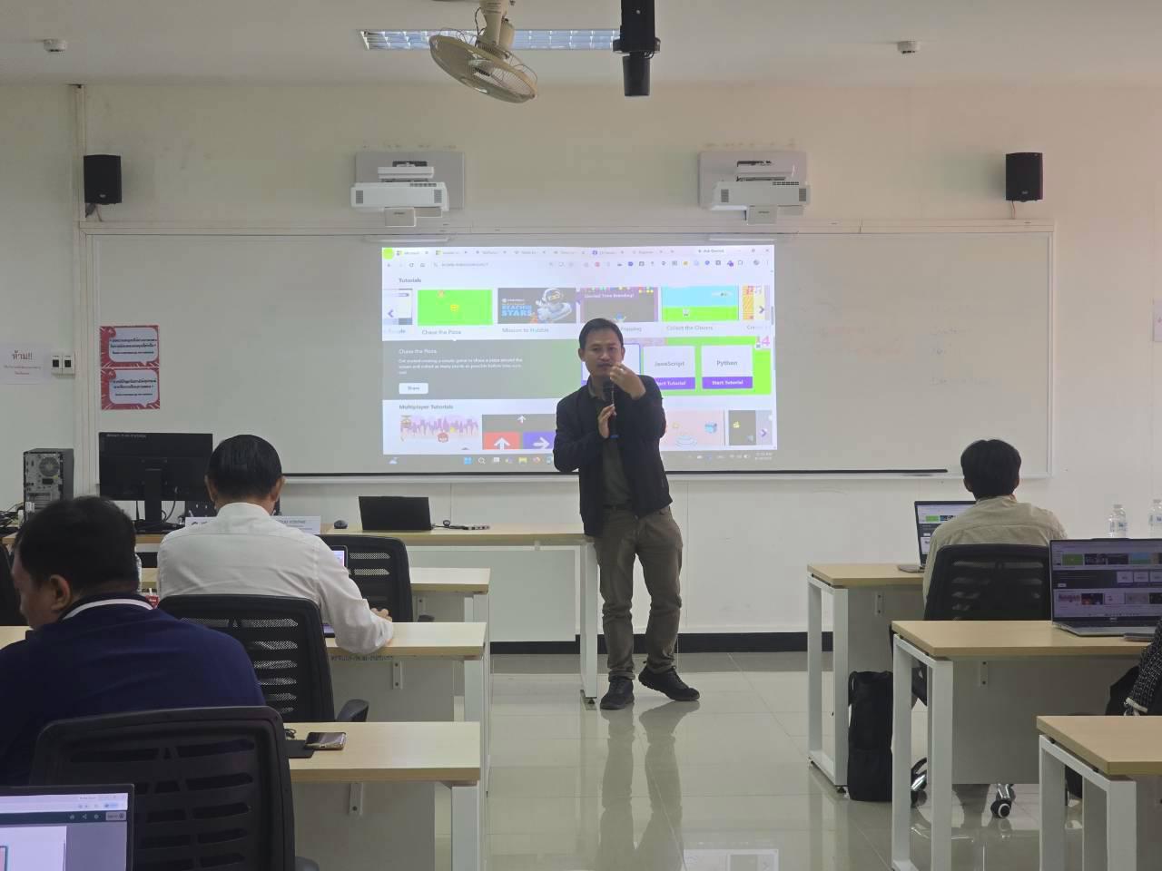 86. โครงการการผลิตสื่อการสอนด้วยนวัตกรรม AI ของครูเพื่อส่งเสริมความคิดสร้างสรรค์สำหรับผู้เรียนในยุคดิจิทัลตามบริบทของโรงเรียน ภายใต้โครงการพัฒนาคุณภาพการศึกษาและการพัฒนาท้องถิ่นโดยมีสถาบันอุดมศึกษาเป็นพี่เลี้ยงเครือข่ายเพื่อการพัฒนาอุดมศึกษา